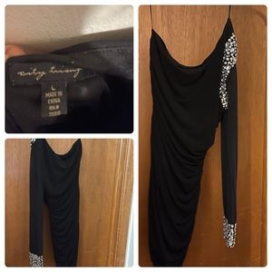 Black one shoulder dress